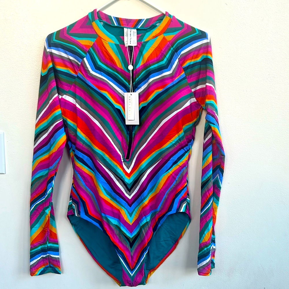 NWT Beautiful Trina Turk long sleeve swimsuit